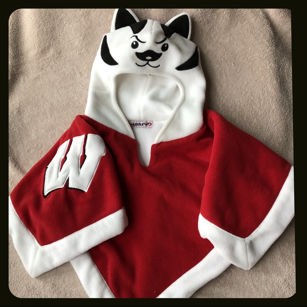 Bucky Badger Hooded Poncho Coat/Cloak - 12-24M
